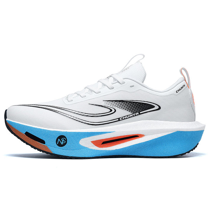 Unisex fließende Race-Performance-Sneaker mit hochprofilierter reaktiver Schaum-Zwischensohle und nahtlosem Leichtstrick-Obermaterial – Tavélo