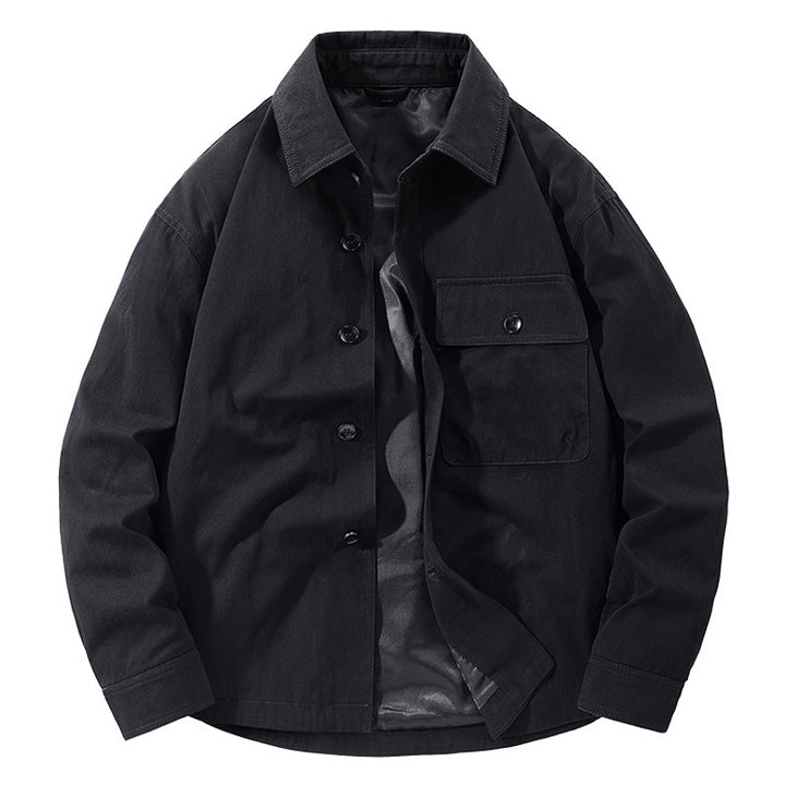 Herren lässige Utility-Jacke mit praktischen Taschen und klassischem Kragen Echoarchiv