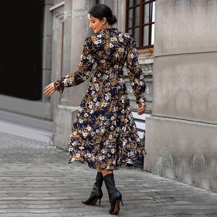 Damen Blumiges Maxikleid mit Rüschendetails Echo Archiv
