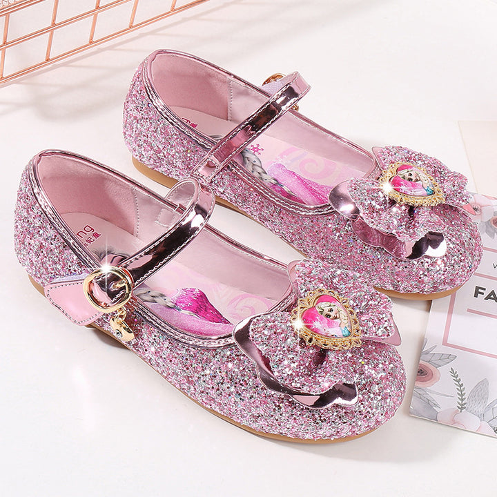 Mädchen Glitzernde Ballerinas mit Blumendekor Echo Archiv