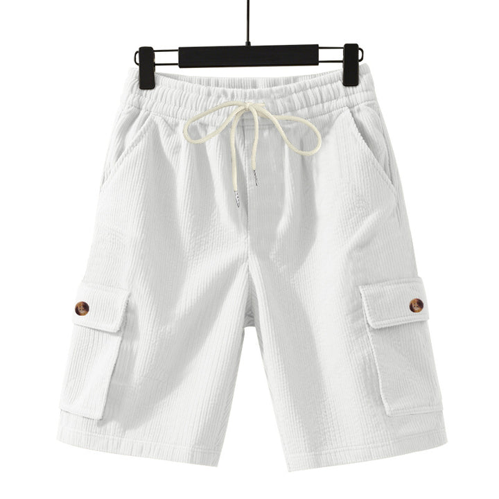 Herren nan Cord-Cargo-Shorts mit elastischem Tunnelzugbund, aufgesetzten Cargotaschen und weichem Baumwollmix Echo Archiv