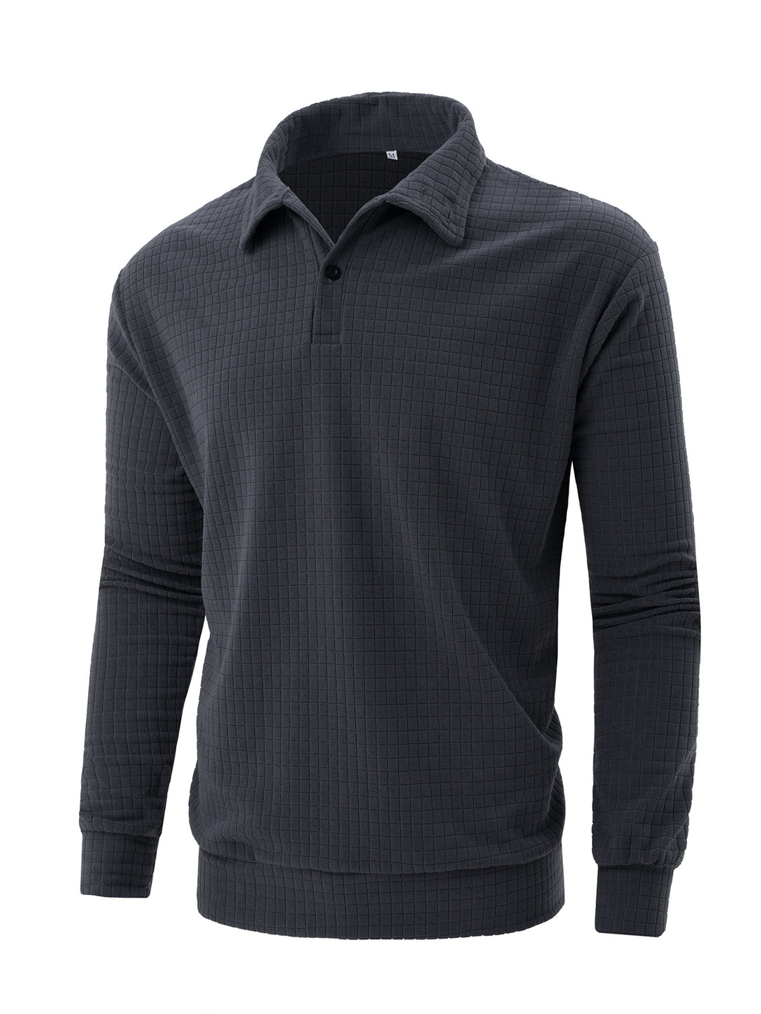 Herren Langarm Poloshirt mit strukturierter Oberfläche Echoarchiv