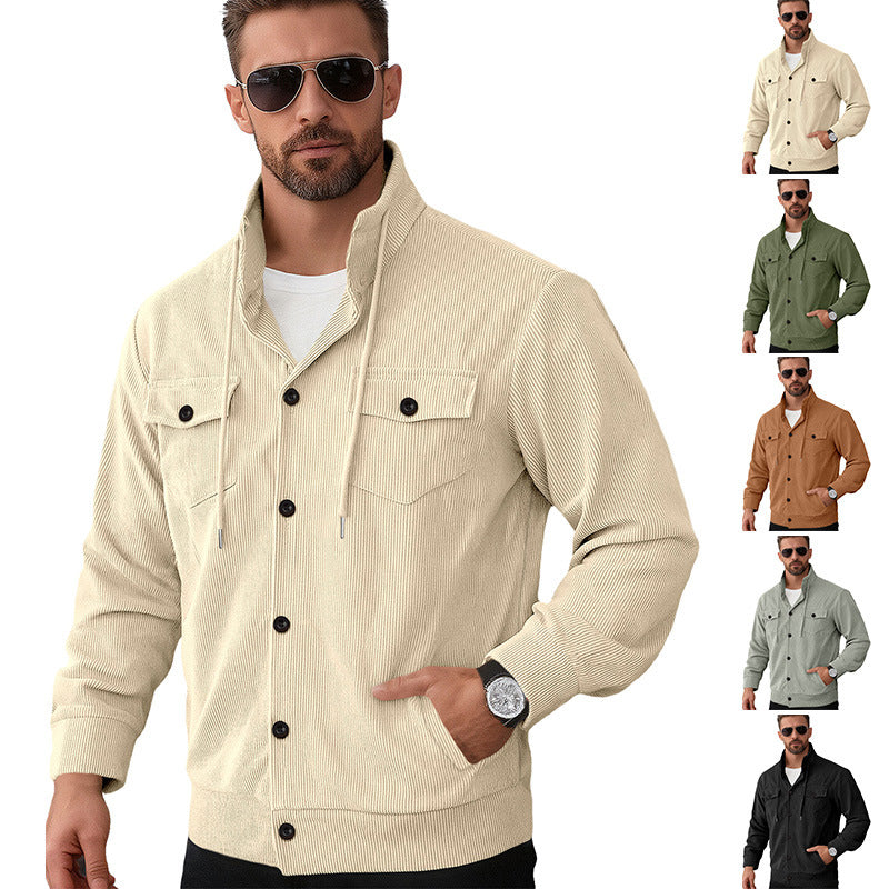 Herren lässiger Steppjacke mit Kapuze Echoarchiv