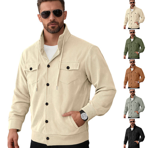 Herren lässiger Steppjacke mit Kapuze Echoarchiv