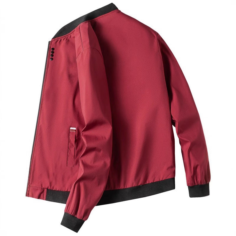 Herren modische Freizeitjacke mit hohem Kragen und seitlichem Reißverschluss Echoarchiv