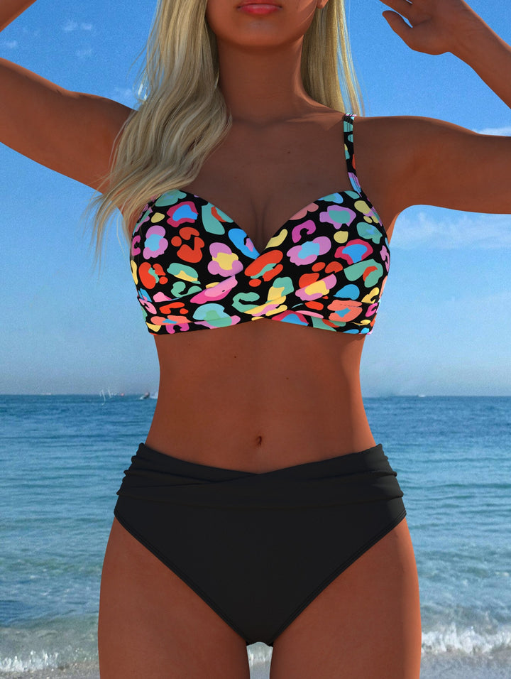 Damen Bikini-Set mit formendem Bustier und hoher Taille Echo Archiv