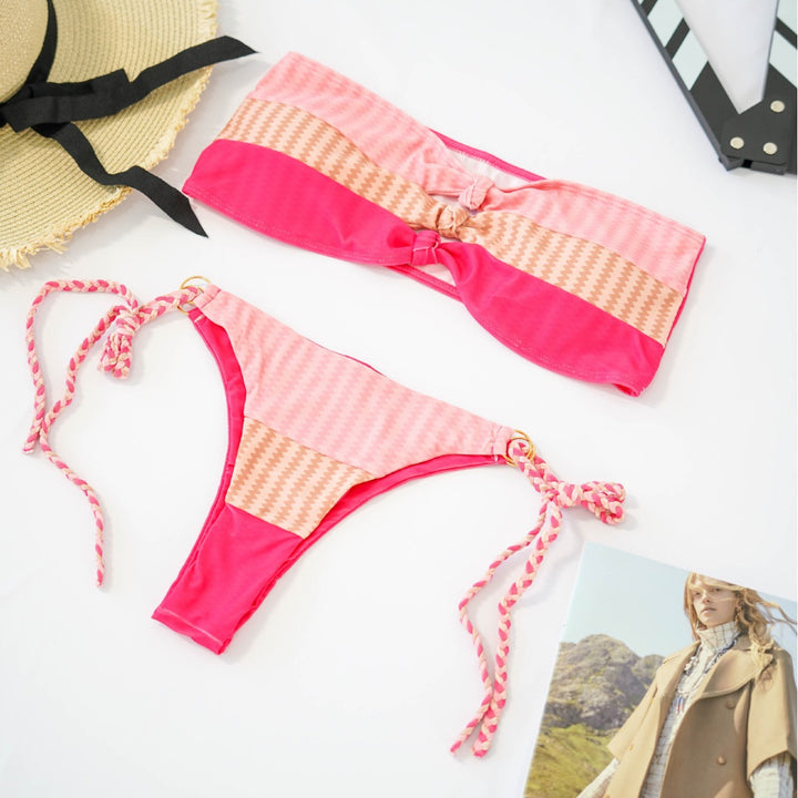 Damen Bandeau-Bikini mit raffinierten Knotendetails und verspieltem Design Echo Archiv