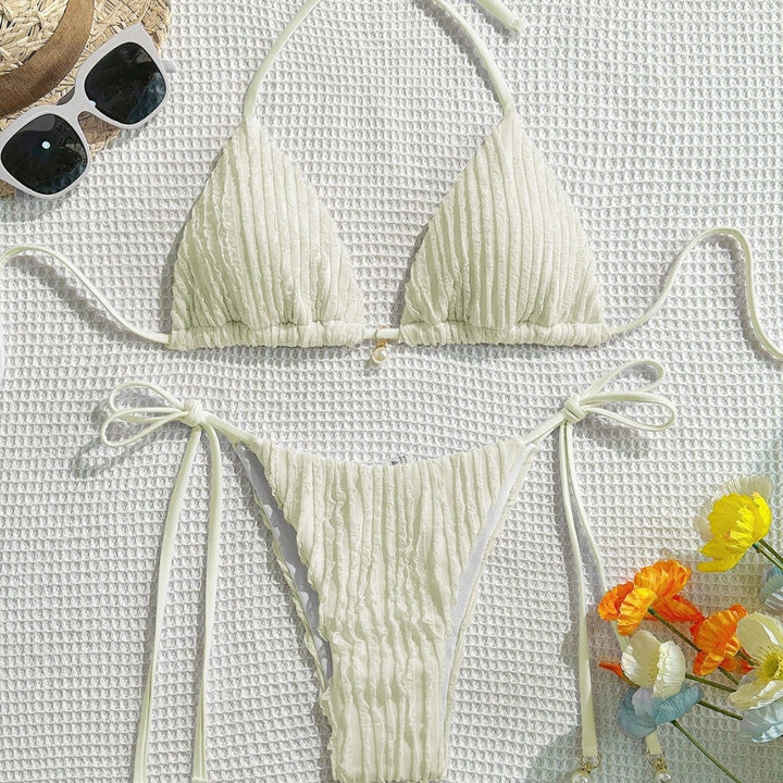 Damen Triangel-Bikinioberteil mit strukturierter Textur Echo Archiv