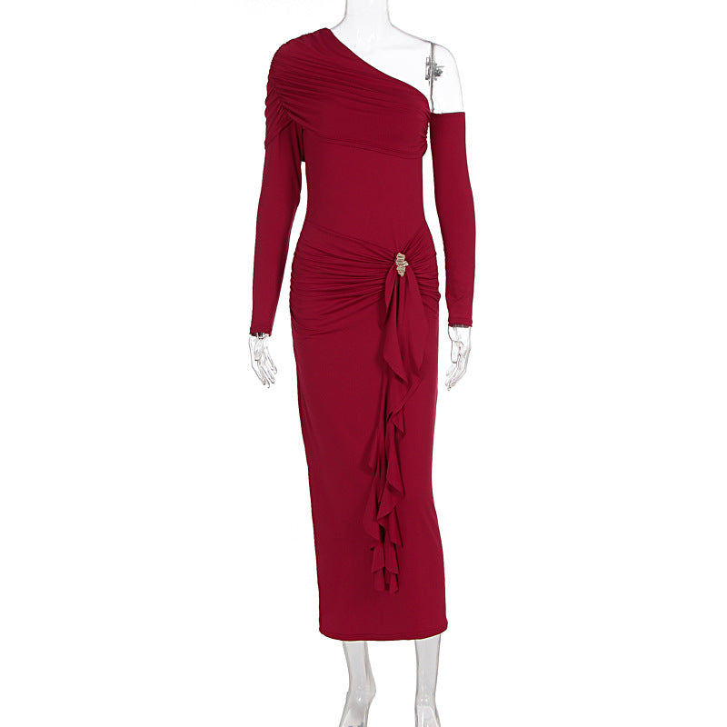 Damen elegantes Wickelkleid mit asymmetrischem Design und raffinierten Drapierungen Echo Archiv