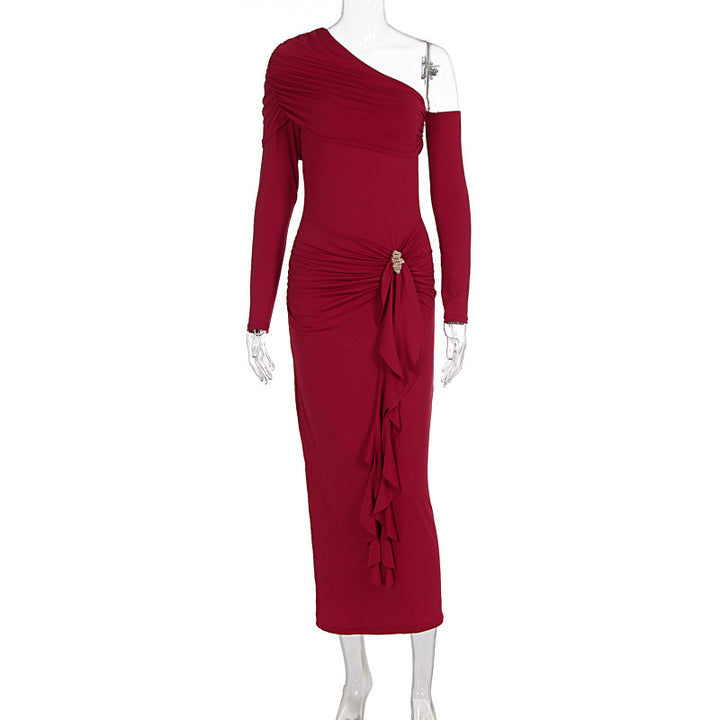 Damen elegantes Wickelkleid mit asymmetrischem Design und raffinierten Drapierungen Echo Archiv