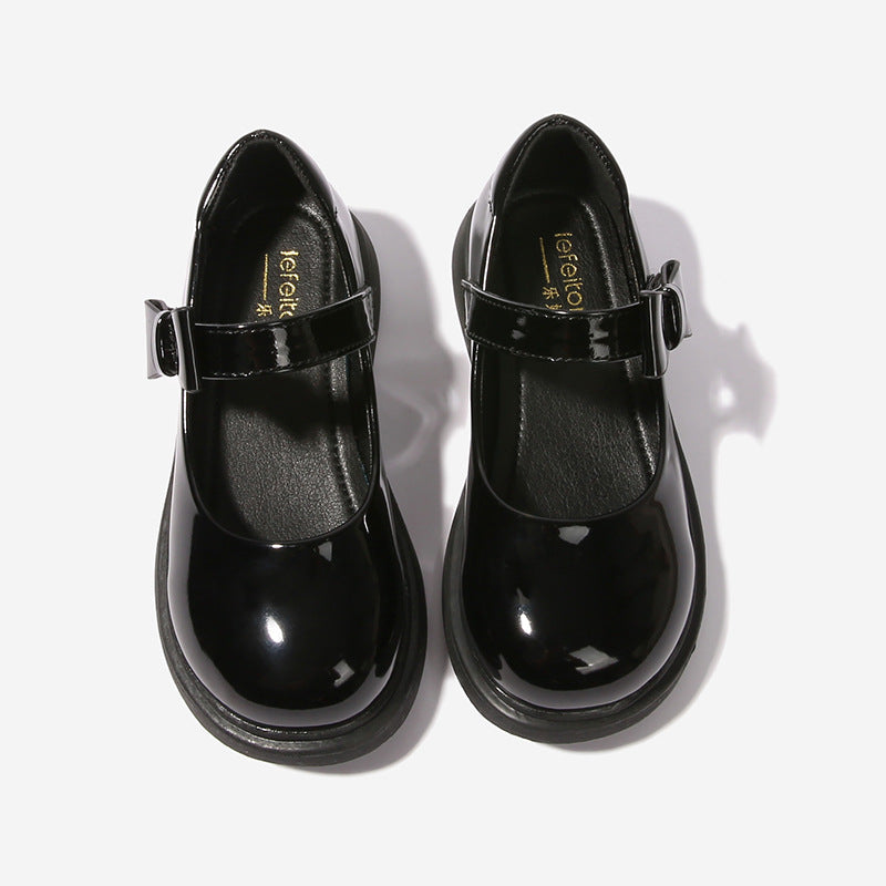 Mädchen Mary Jane Ballerinas mit dekorativem Schleifenakzent Echo Archiv