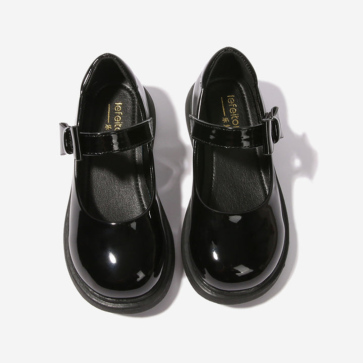Mädchen Mary Jane Ballerinas mit dekorativem Schleifenakzent Echo Archiv