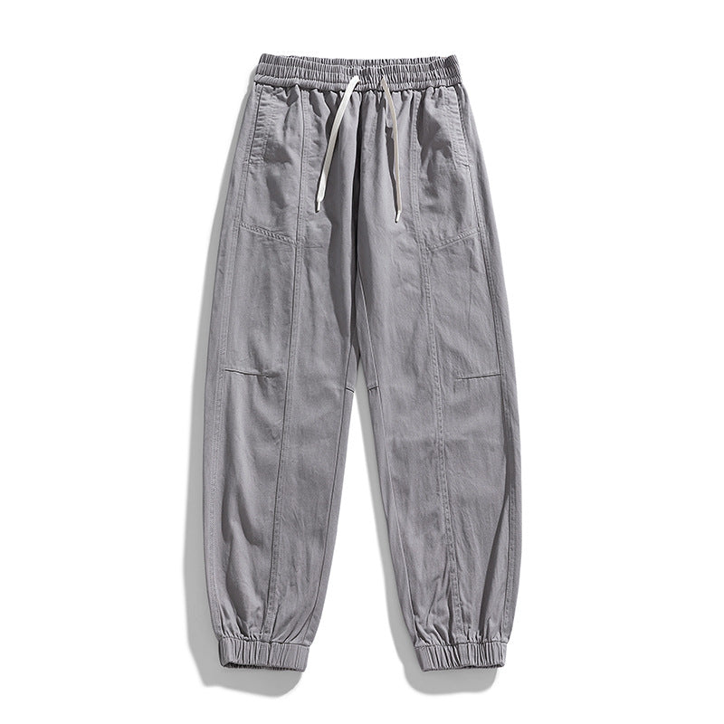 Herren Oversized Utility-Jogginghose aus robustem Baumwollmix mit Kordelbund, seitlichen Cargo‑Taschen & gerippten Bündchen Echoarchiv