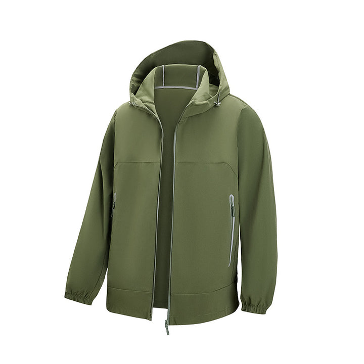 Herren Leichte technische Softshell-Windjacke mit Kapuze, wasserabweisender Membran und Reißverschlusstaschen Echo Archiv