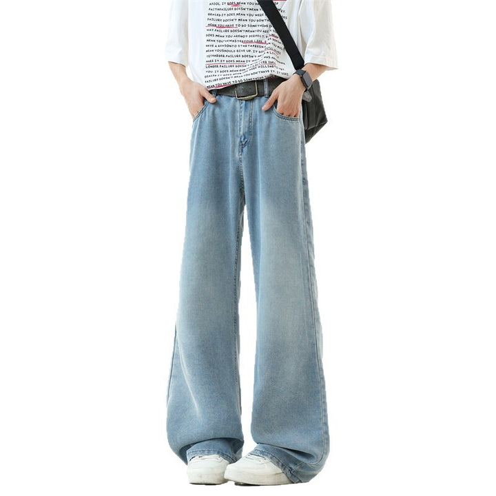 Herren Weit geschnittene Denim-Hose Echoarchiv
