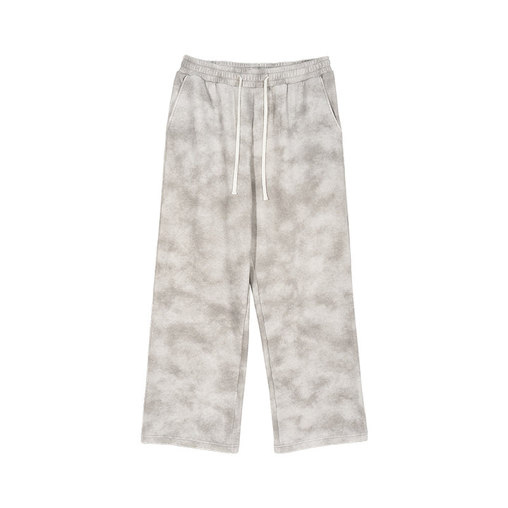 Damen Lässige Sweathose mit geradem Bein, Batik-Effekt und elastischem Bund Echo Archiv