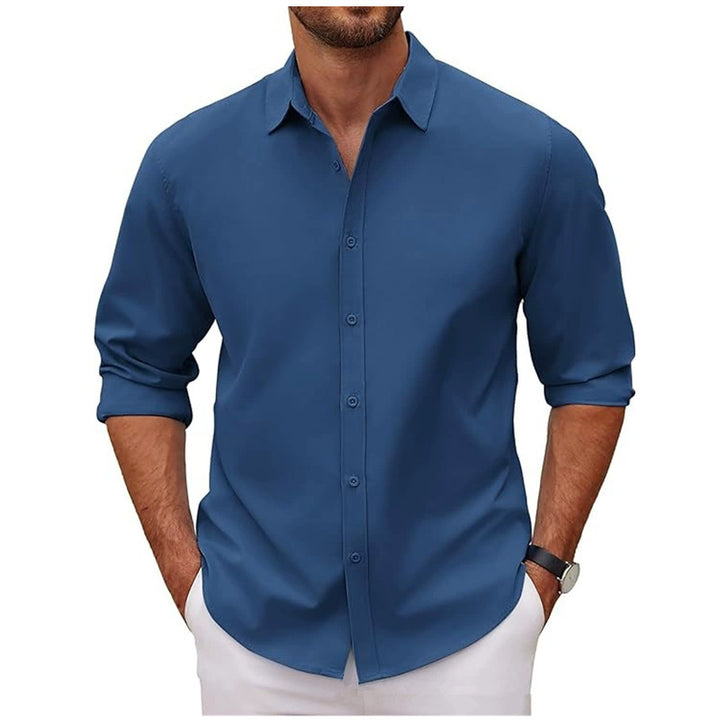 Herren Baumwollhemd mit elegantem Schnitt und modernen Details Echoarchiv
