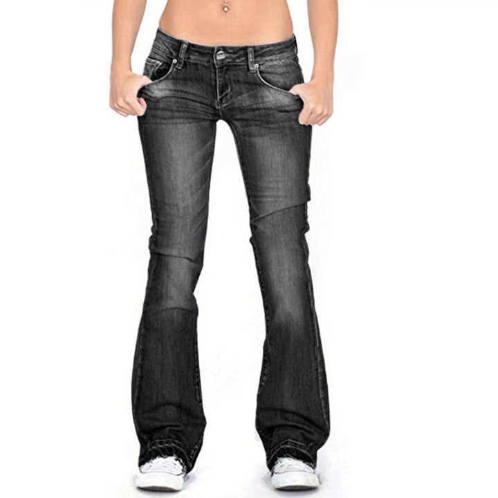 Damen elegante Bootcut JEchoarchivns mit hohem Bund und dezenter Waschung