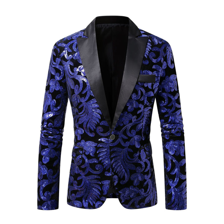 Herren Glamouröser Jacquard-Blazer mit schimmerndem Design Echoarchiv