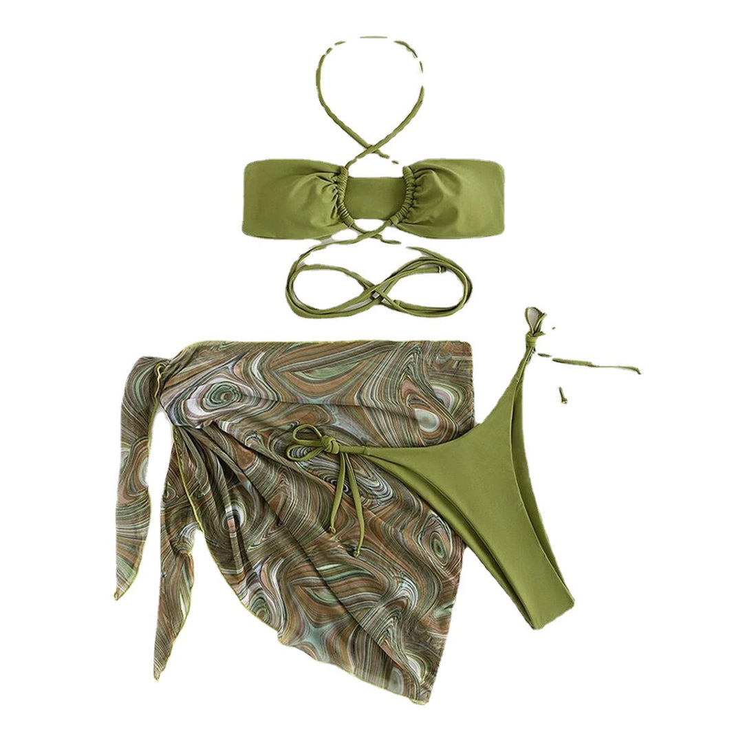 Damen Bandeau-Bikini mit innovativen Schnürdetails Echo Archiv