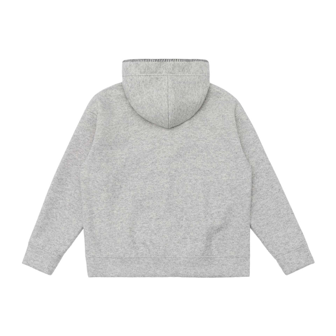Unisex Kapuzenpullover aus Wollfleece mit halber Knopfleiste und Kängurutasche Echoarchiv