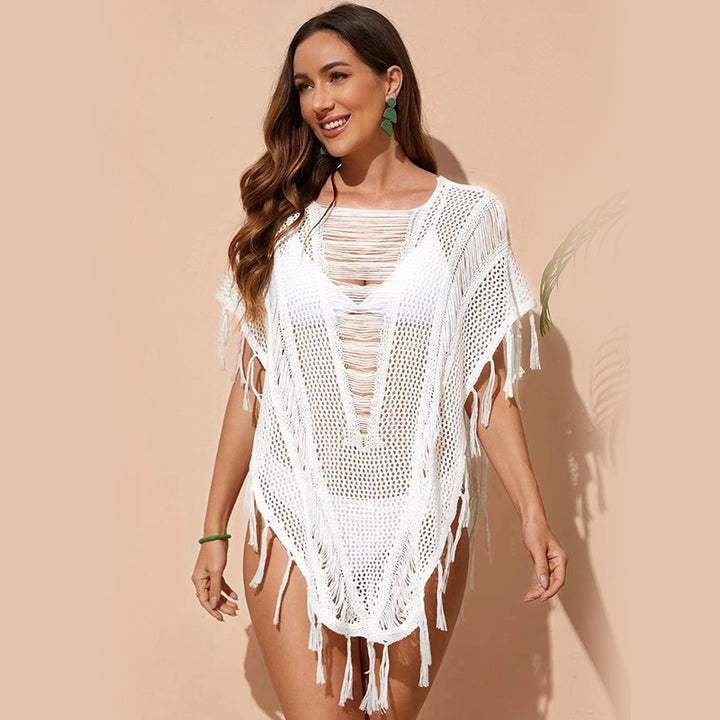 Damen gehäkelter Strandponcho Echo Archiv