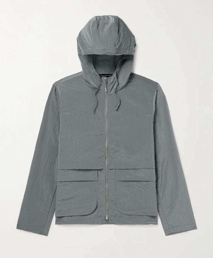 Herren leichte Outdoor-Jacke mit verstellbarem Kapuzenkragen und großen Taschen Echoarchiv