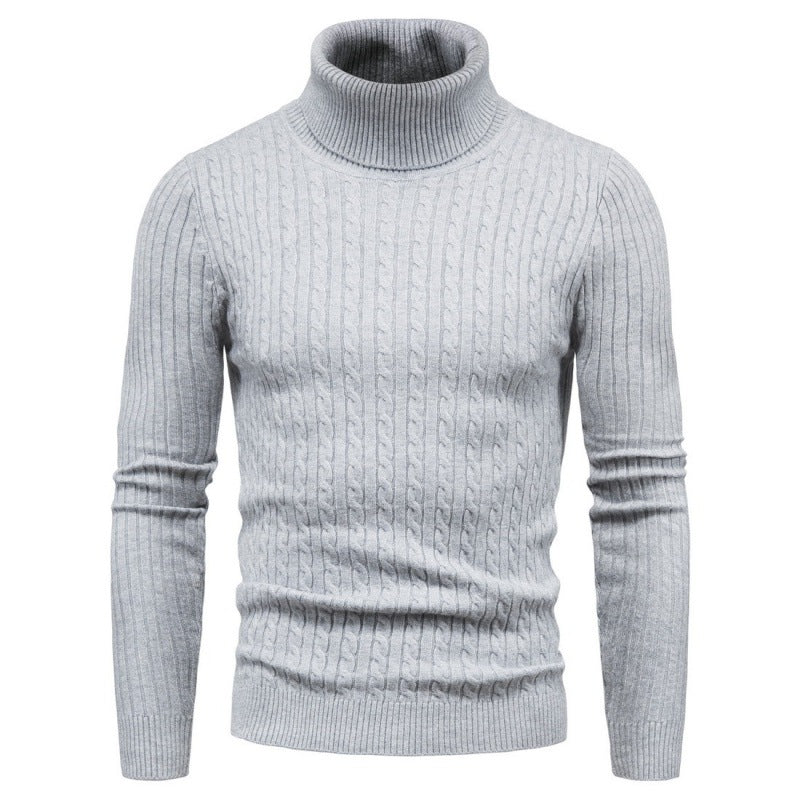 Herren Rollkragenpullover mit Zopfmuster Echoarchiv