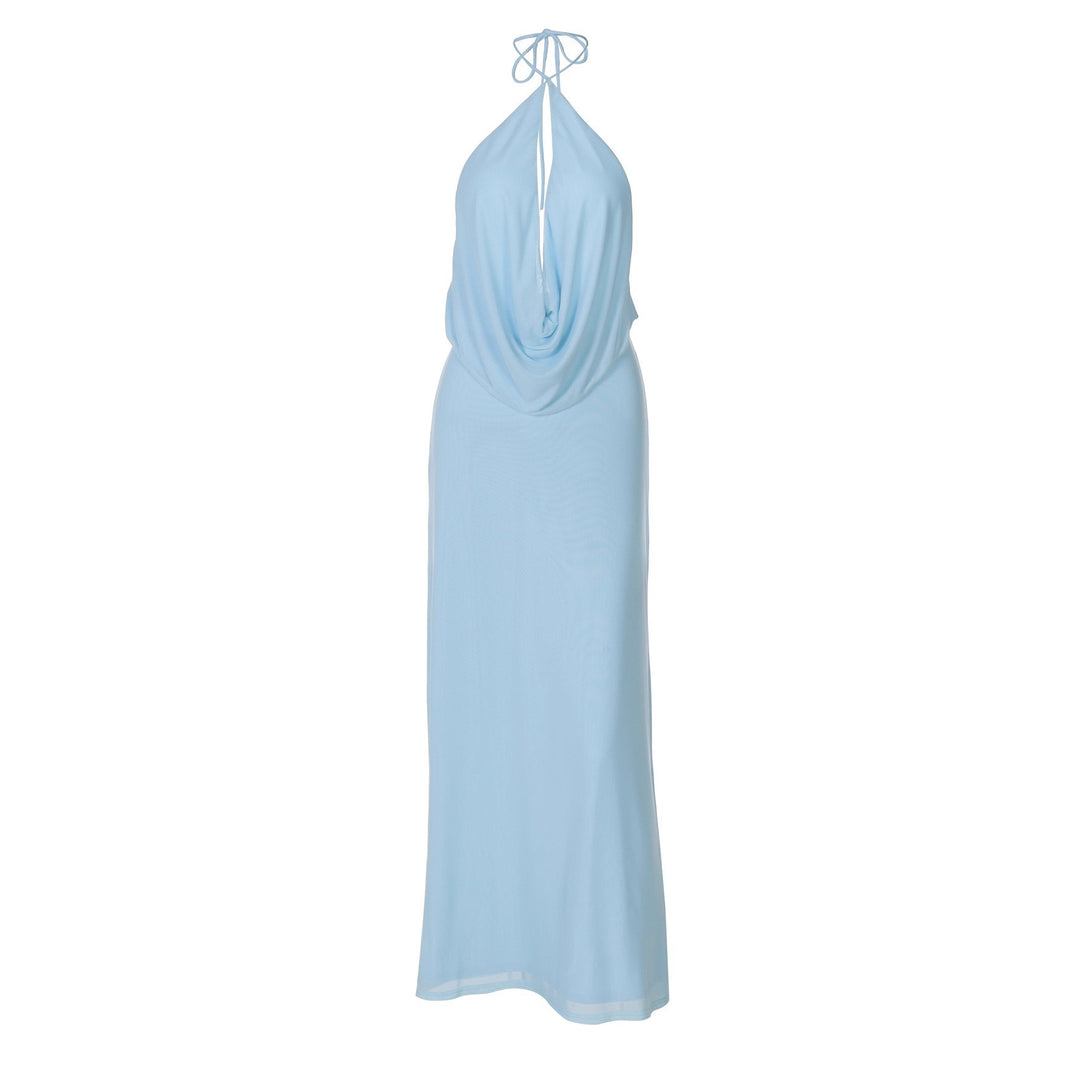 Damen Elegantes Abendkleid mit tiefem V-Ausschnitt und fließendem Stoff Echo Archiv