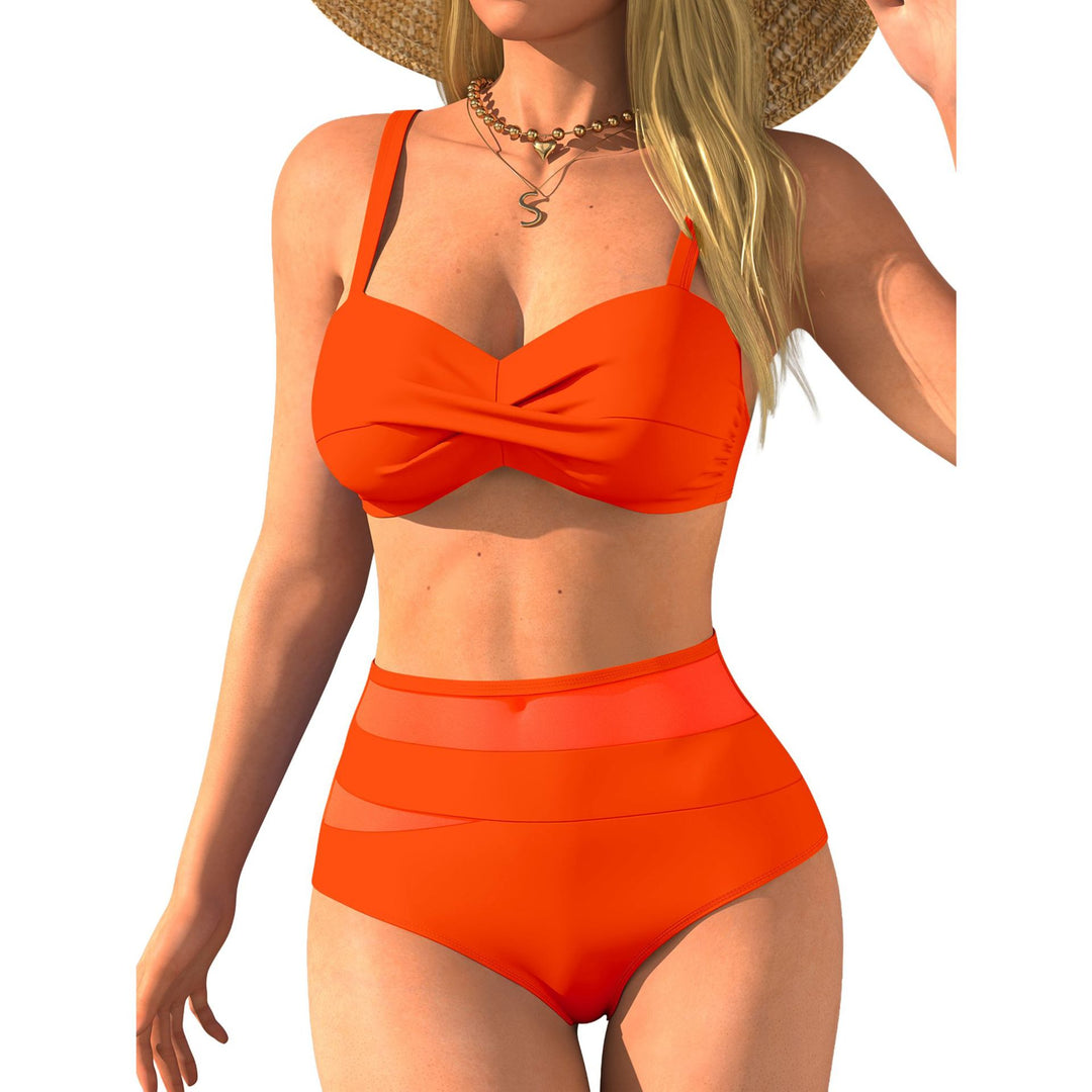 Damen Hochtaillierter Bikini mit modischem Twist Echo Archiv