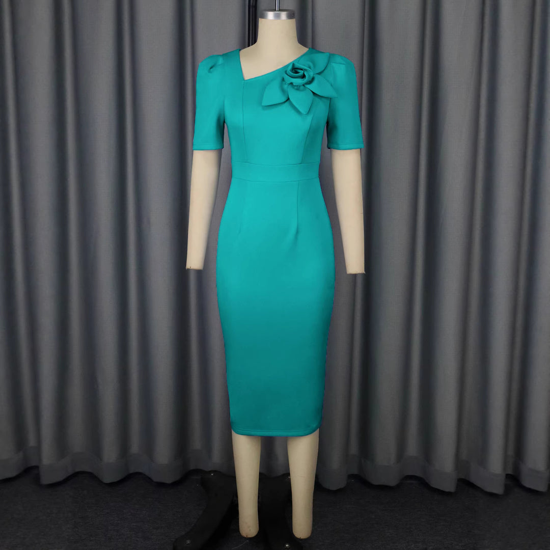 Damen Elegantes Etuikleid mit floralem Detail Echo Archiv