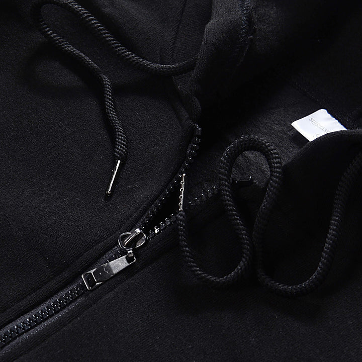 Damen nan extraweit geschnittener Zip-Hoodie mit verstärkter Kapuze, flachen Nähten und weichem Fleece-Innenfutter Echo Archiv