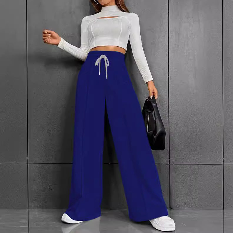 Damen Lässige weite Sweatpants mit verstellbarem Bund Echo Archiv