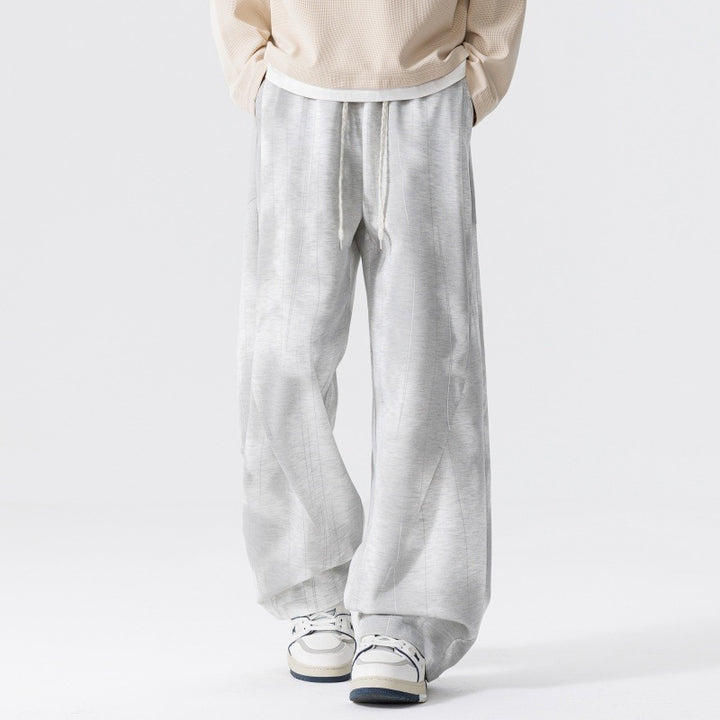 Herren Extraweite Relax-Freizeithose aus French-Terry mit Tunnelzug, Bügelfalten & Oversize-Bein Echoarchiv