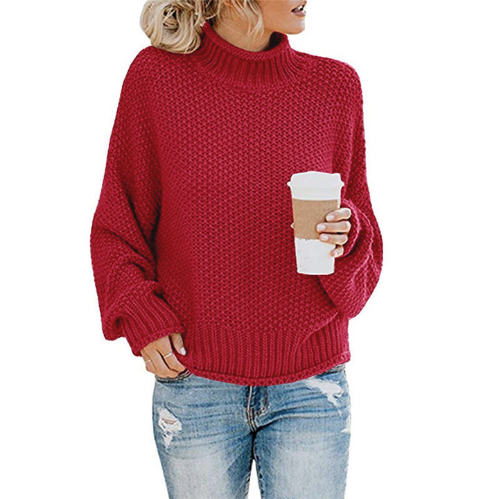 Damen nan grobstrick Rollkragenpullover mit Oversize-Schnitt und Blockstreifen-Optik Echo Archiv