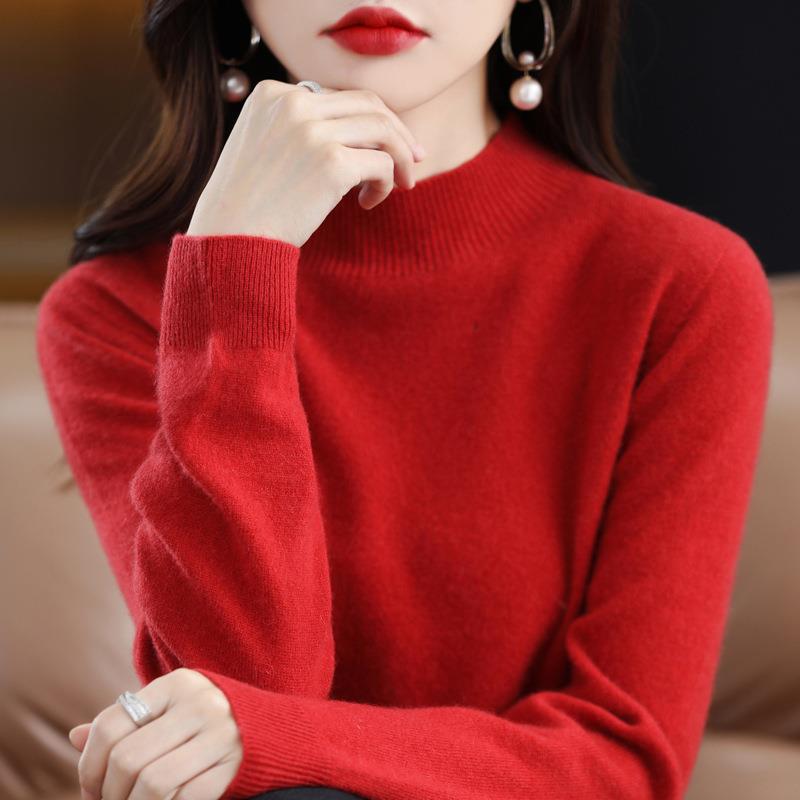 Damen Ultraleichter Mockneck-Feinstrickpullover in Kaschmir‑Optik Echoarchiv