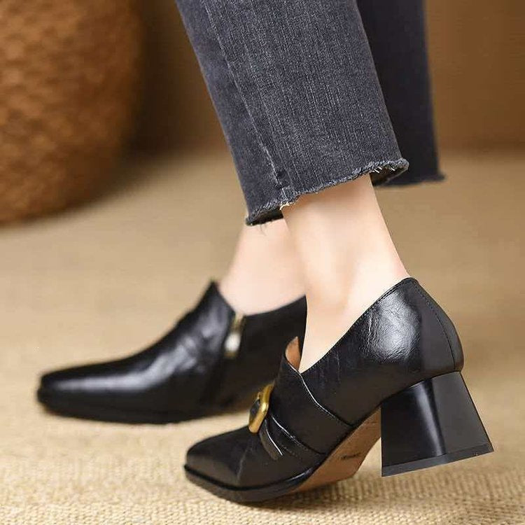 Damen Elegante spitze Stiefeletten mit Blockabsatz Echo Archiv