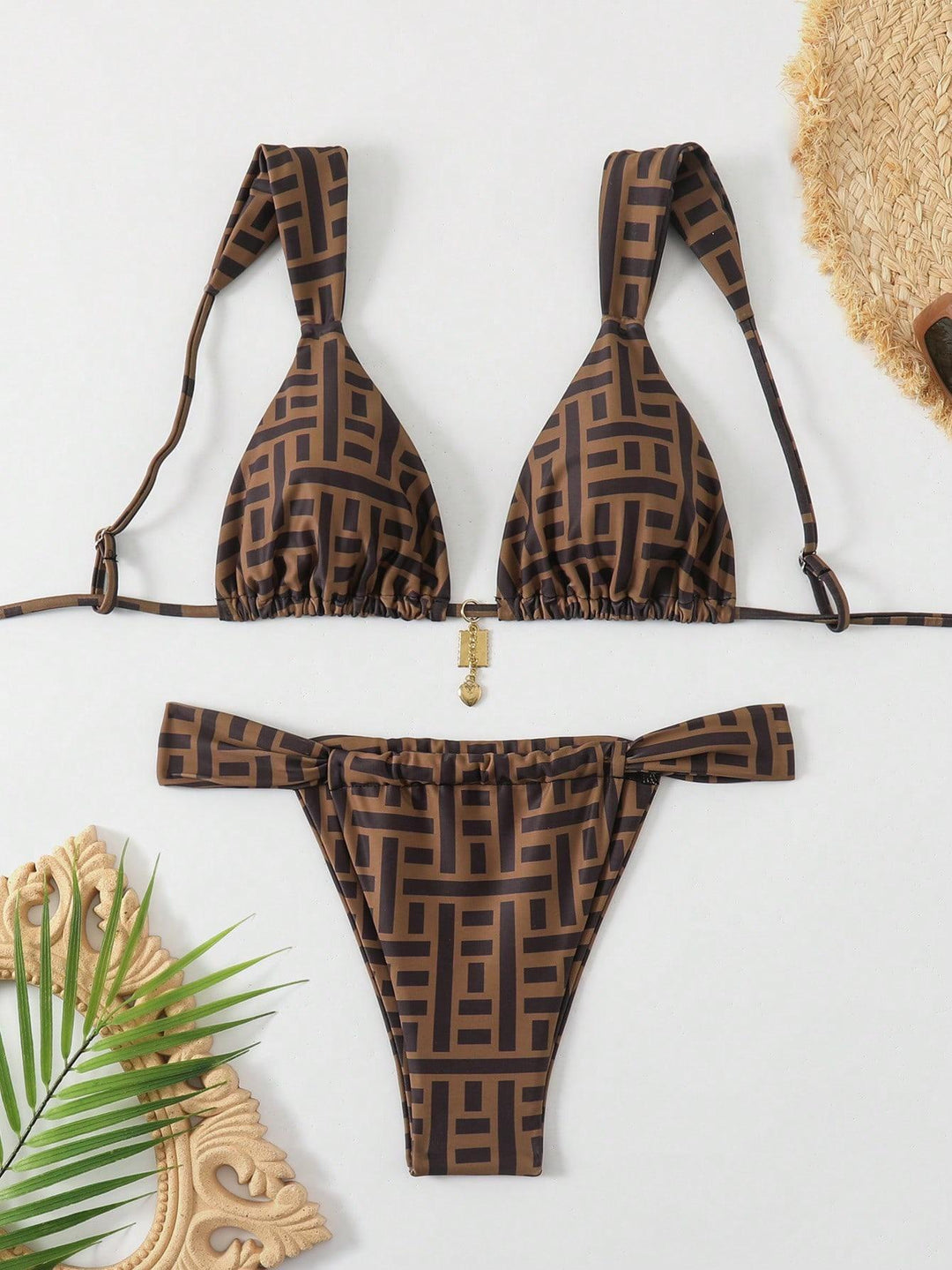 Damen Triangel-Bikini mit verspieltem Mustermix Echo Archiv