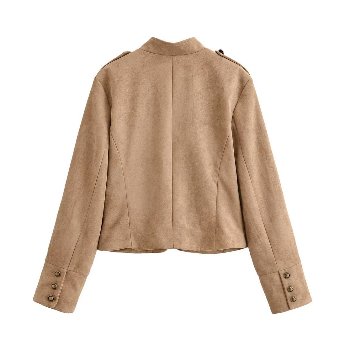 Damen Militärisch inspirierte Kurzjacke aus Wildlederoptik Echo Archiv