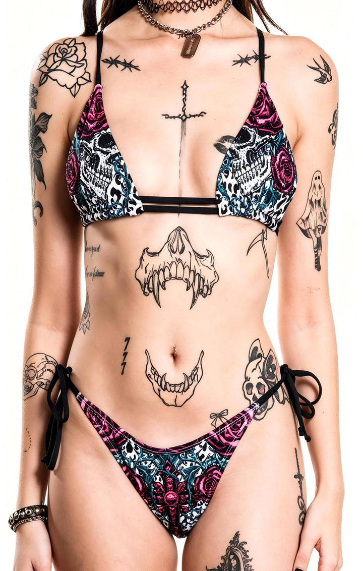 Damen Triangel-Bikini mit kreativem Muster Echo Archiv