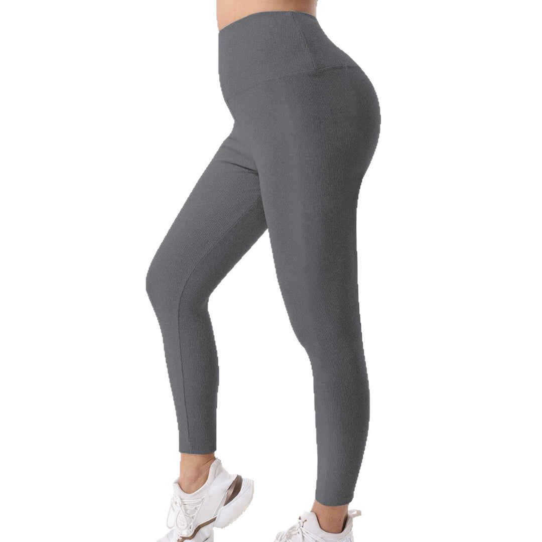 Damen Gerippte High-Waist Lounge-Leggings mit Kordelzug und figurformendem Bund echoarchiv-