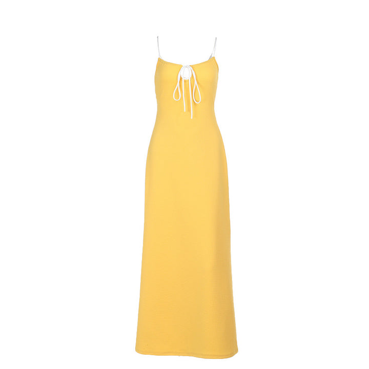 Damen Maxikleid mit feinem Rippmuster und verstellbaren Trägern Echo Archiv