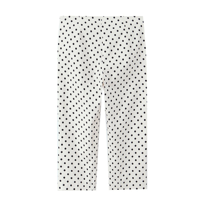 Damen Cropped-Palazzohose mit hoher Taille, weitem Bein und Punktemuster Echo Archiv
