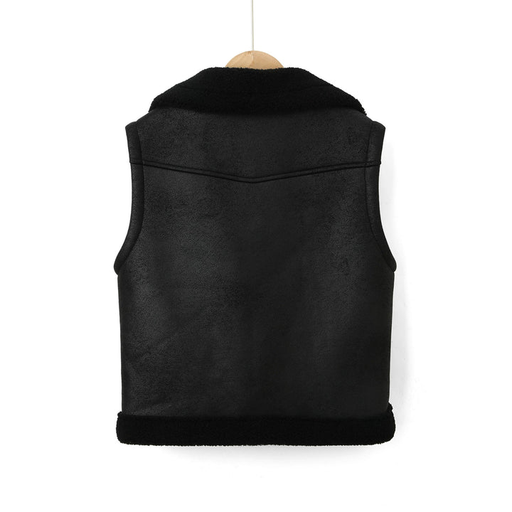 Damen Weste aus Kunstleder mit Fleece-Futter Echo Archiv