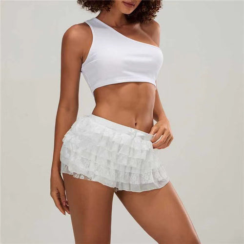 Damen Spitzen-Shorts mit voluminösen Rüschendetails Echo Archiv