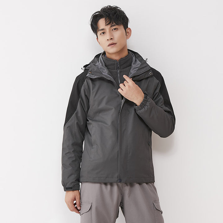 Damen zweilagige Outdoorjacke mit herausnehmbarer Fleece-Innenjacke und winddichter Membran Echoarchiv