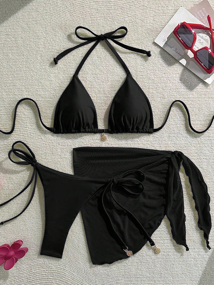 Damen Bikiniset mit modischem Wickelrock und raffinierten Bindebändern Echo Archiv