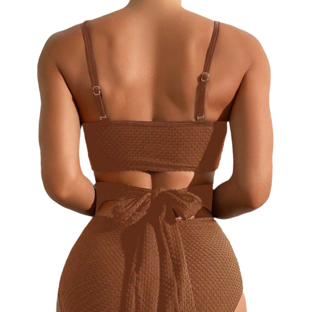 Damen Hochtaillierter Bikini mit raffinierter Wickeloptik Echo Archiv