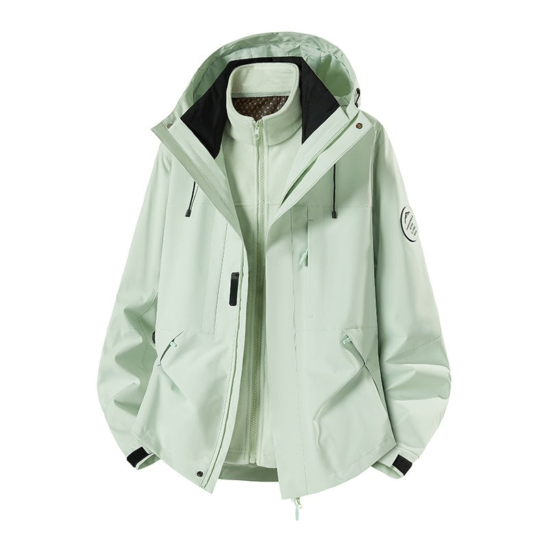 Herren Wetterfeste technische Softshell‑Trekkingjacke mit Kapuze und isolierendem Inneneinsatz Echo Archiv