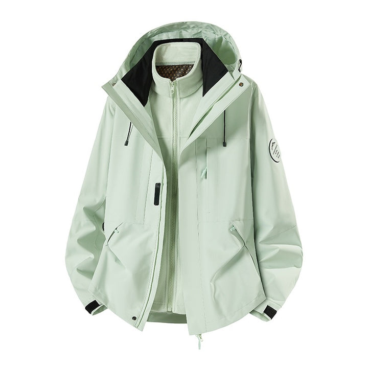 Herren Wetterfeste technische Softshell‑Trekkingjacke mit Kapuze und isolierendem Inneneinsatz Echo Archiv